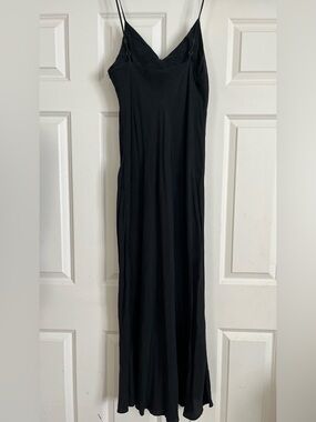 Hatch Black Maxi Slip Dress with Thin Straps